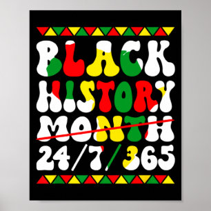 Zwarte Geschiedenis Maand Afro Melanine Zwarte Vro Poster