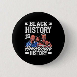 Zwarte Geschiedenis Maand Amerika Vlag Amerikaanse Ronde Button 5,7 Cm