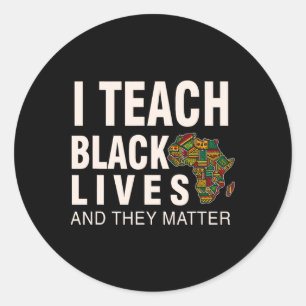 Zwarte Geschiedenis Maand Blm Ik Leer Zwarte Leven Ronde Sticker