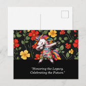 Zwarte Geschiedenis Maand Briefkaart met Levendige (Voorkant / Achterkant)