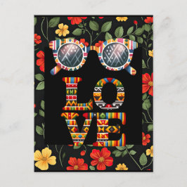 Zwarte Geschiedenis Maand Briefkaart met Levendige