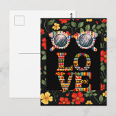 Zwarte Geschiedenis Maand Briefkaart met Levendige (Voorkant / Achterkant)