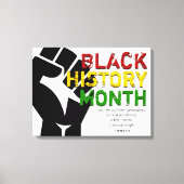 ZWARTE GESCHIEDENIS MAAND Christelijke Bijbelscrip Canvas Afdruk (Voorkant)