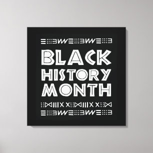Zwarte geschiedenis Maand Design Afbeelding Afbeel Canvas Afdruk