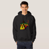Zwarte geschiedenis maand design hoodie (Voorkant volledig)