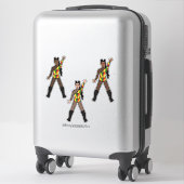 Zwarte Geschiedenis Maand Drie Kleuren Dansers Sticker (Koffer)