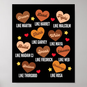 Zwarte Geschiedenis Maand Droom Als Martin Afrikaa Poster