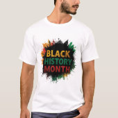 Zwarte geschiedenis maand Eenheid in kleur T-shirt (Voorkant)