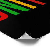 Zwarte Geschiedenis Maand Eenheid Pan Afrikaanse K Poster (Hoek)