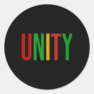 Zwarte Geschiedenis Maand Eenheid Pan Afrikaanse K Ronde Sticker