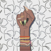 Zwarte geschiedenis maand eerbetoon: Afrikaanse di Sticker (Voorkant)