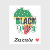 Zwarte geschiedenis maand februari Melanin Sista B Sticker (Vel)