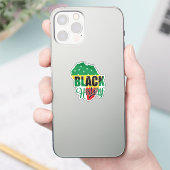 Zwarte geschiedenis maand februari Melanin Sista B Sticker (Telefoon)