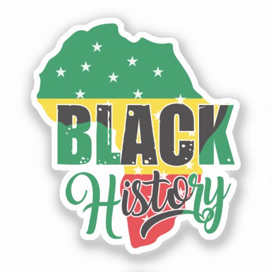 Zwarte geschiedenis maand februari Melanin Sista B Sticker (Voorkant)