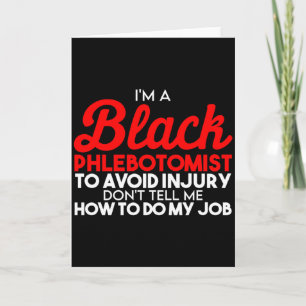 Zwarte Geschiedenis Maand Flebotomist Vlag Afro-Am Kaart