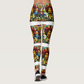 Zwarte geschiedenis maand gebrandschilderd glas Ch Leggings (Achterkant)