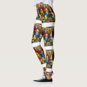 Zwarte geschiedenis maand gebrandschilderd glas Ch Leggings (Links)