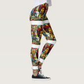 Zwarte geschiedenis maand gebrandschilderd glas Ch Leggings (Rechts)