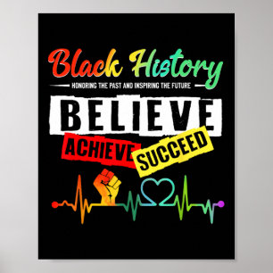 Zwarte Geschiedenis Maand Geloof Bereik Succes Afr Poster