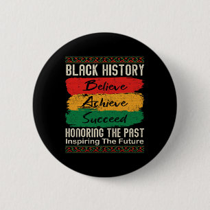 Zwarte Geschiedenis Maand Geloof Bereik Succes Mel Ronde Button 5,7 Cm