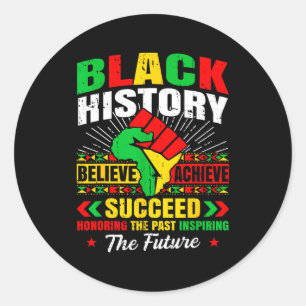 Zwarte Geschiedenis Maand Geloof Bereik Succes Mel Ronde Sticker