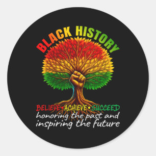 Zwarte Geschiedenis Maand Geloof Bereik Succes Mel Ronde Sticker