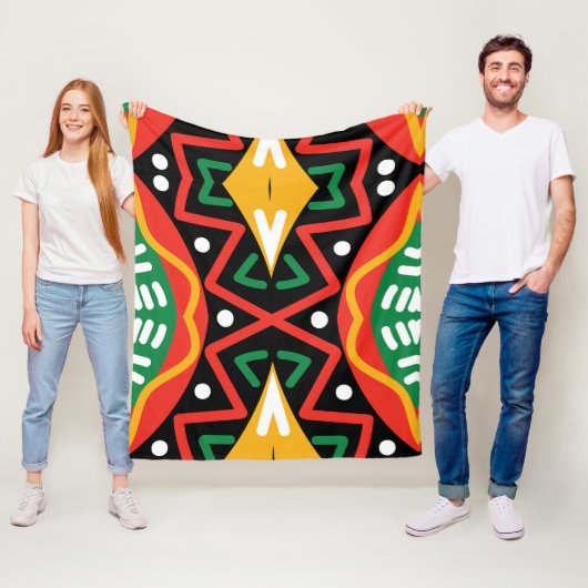 Zwarte geschiedenis Maand Geografie Fleece Deken (In situ)