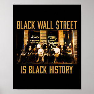Zwarte Geschiedenis Maand Grappige Wall Street Afr Poster