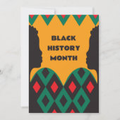 Zwarte Geschiedenis Maand Greeting Holiday Kaart (Voorkant)
