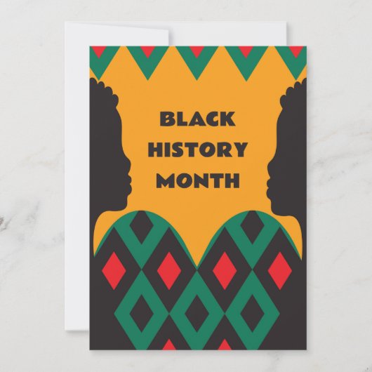 Zwarte Geschiedenis Maand Greeting Holiday Kaart (Voorkant)