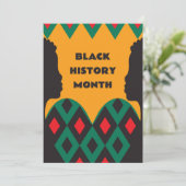 Zwarte Geschiedenis Maand Greeting Holiday Kaart (Staand voorkant)