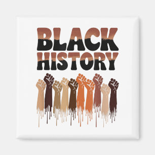 Zwarte Geschiedenis Maand Handen Symbool Afro Moti Magneet