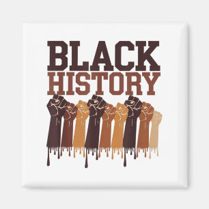 Zwarte Geschiedenis Maand Handen Symbool Afro Moti Magneet