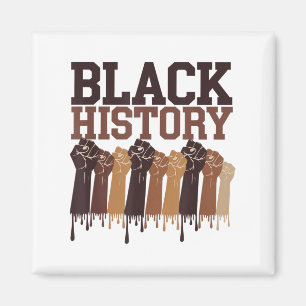 Zwarte Geschiedenis Maand Handen Symbool Afro Moti Magneet
