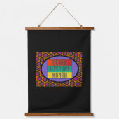 Zwarte Geschiedenis Maand Hangend Wandkleed (Voorkant)