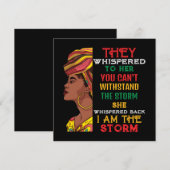 Zwarte geschiedenis maand ik ben het Storm sterke  Feestdagenkaart (Voorkant / Achterkant)