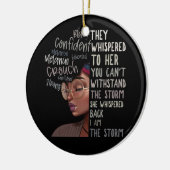 Zwarte geschiedenis maand ik ben het Storm sterke  Keramisch Ornament (Links)