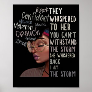 Zwarte geschiedenis maand ik ben het Storm sterke  Poster