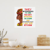 Zwarte geschiedenis maand ik ben het Storm sterke  Poster (Keuken)