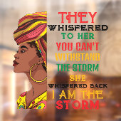 Zwarte geschiedenis maand ik ben het Storm sterke  Raamsticker (Vel 2)