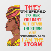 Zwarte geschiedenis maand ik ben het Storm sterke  Raamsticker (Vel)