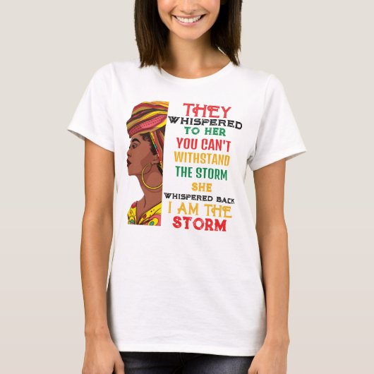 Zwarte geschiedenis maand ik ben het Storm sterke T-shirt (Voorkant)