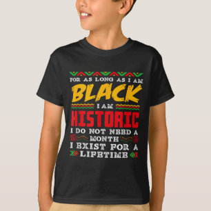 Zwarte Geschiedenis Maand Ik Ben Zwart Historisch T-shirt