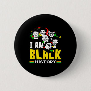 Zwarte Geschiedenis Maand Ik Ben Zwarte Geschieden Ronde Button 5,7 Cm