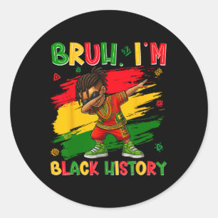 Zwarte Geschiedenis Maand Ik Ben Zwarte Geschieden Ronde Sticker