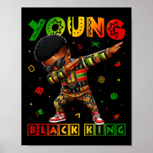 Zwarte Geschiedenis Maand Jonge Zwarte Koning Afri Poster