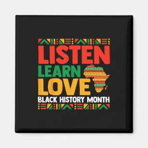 Zwarte Geschiedenis Maand Juneteenth Luister Leer  Magneet