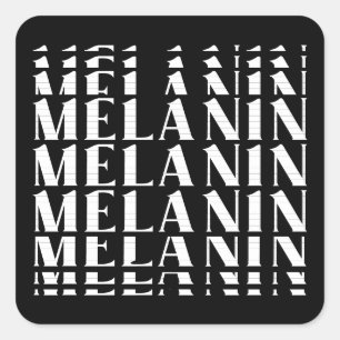 Zwarte Geschiedenis Maand Juneteenth Melanine Vierkante Sticker