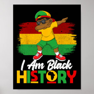 Zwarte Geschiedenis Maand Kaart Afrika Afrikaanse  Poster