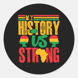 Zwarte Geschiedenis Maand Kleding Mijn Geschiedeni Ronde Sticker